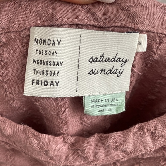 Anthropologie Saturday Sunday | Women's Dusty Rose  Pink Textured sleeveless Top - Picture 2 of 6